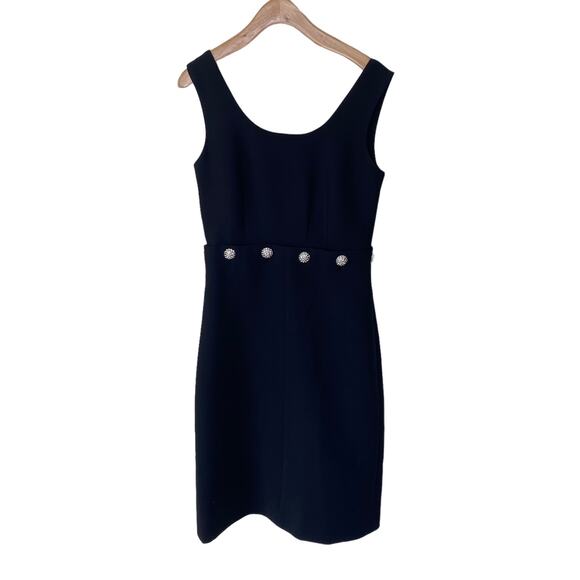 TORY BURCH Black Fremont Shift Cocktail  Dress Size 0 Style 41107 - Picture 7 of 12
